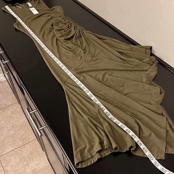 Daily Practice asymmetric tank top dress with ruched waist, color moss, sz S,NWT - Picture 9 of 14